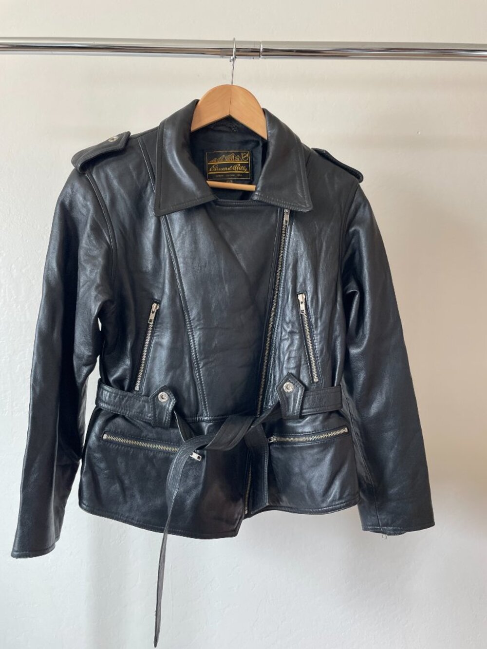 Italian Leather! Vintage Motorcycle Jacket, Women's, Size M, Black, GUC